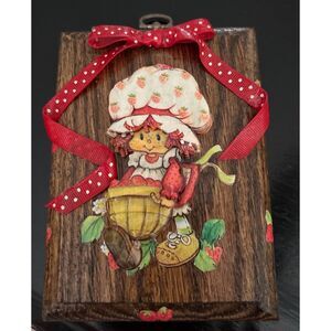 One Of A Kind Handcrafted Vintage 3D Strawberry Shortcake 5.4"x4" Wood Plaque